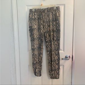 Vintage havana snakeskin joggers